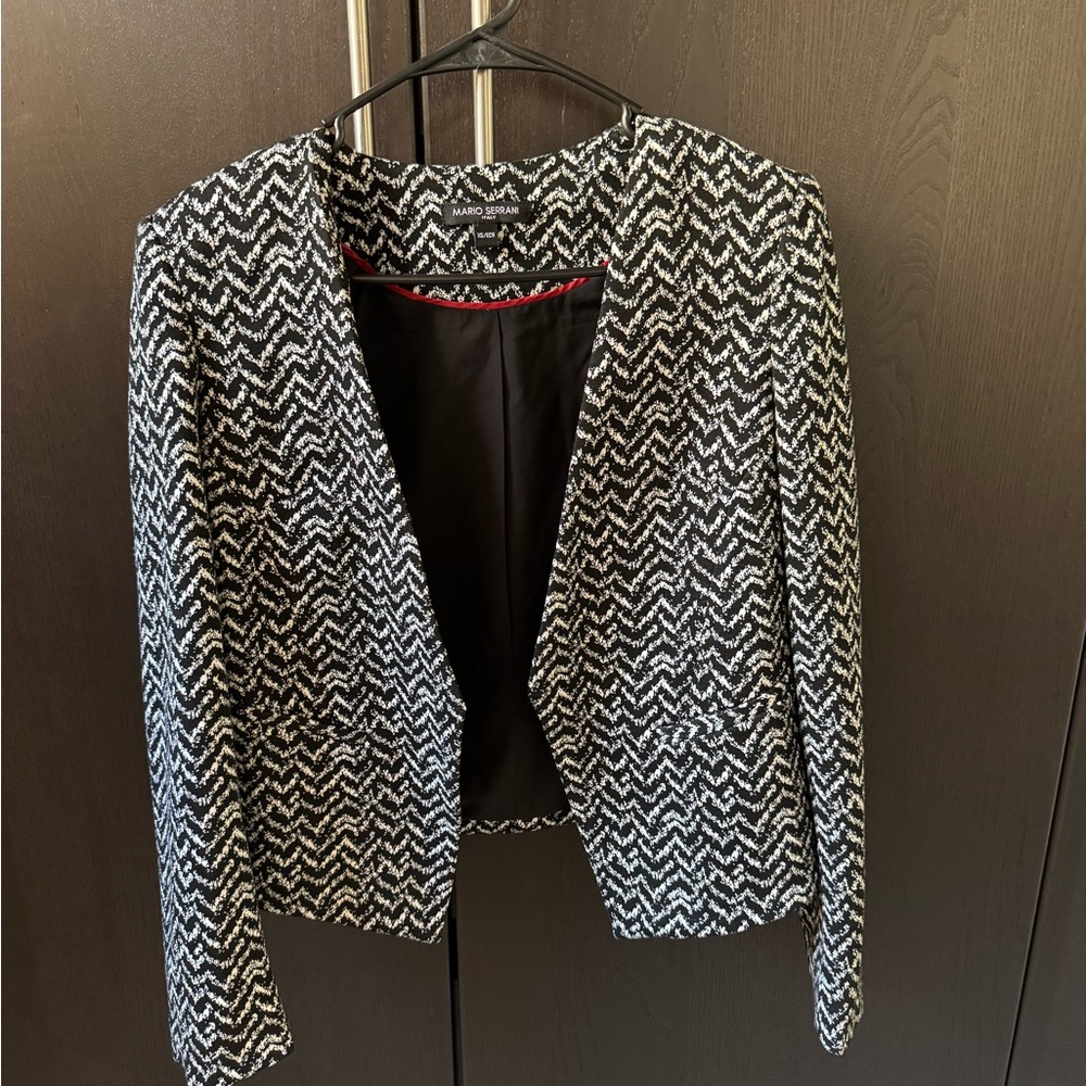 Mario Serrani Black and White Blazer